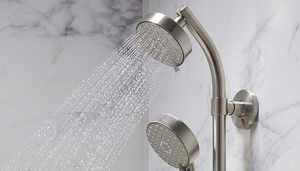 close up view of showerhead